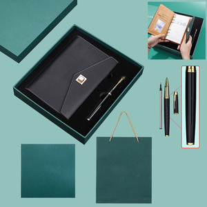 Juego de 3 piezas con logotipo personalizado, taza al vacío, bolígrafo, costura, encuadernación, cuaderno de cuero PU, juego de regalo con caja - Product Image 5