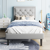 Cadre de lit de rangement en velours de luxe avec LED, contrôle intelligent par application et hub de charge multifonctionnel pour chambre à coucher connectée