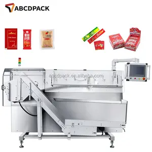 Guangzhou fabrika otomatik küçük gıda sosu çanta kılıfı sıralama makinesi aperatif kese poşet sıralama makinesi