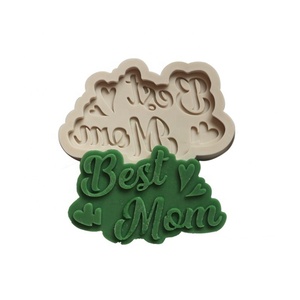 Molde de silicona para hornear, <span class=keywords><strong>serie</strong></span> Día de la madre, mejor mamá, pastel, Chocolate, Fondant - Product Image 4