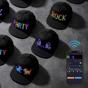 Gorra con Pantalla LED Mini, Mensaje Desplazable Iluminado, Tira de LED, Gorro para Fiesta de Navidad, Gorro Inteligente con Pantalla LED Flexible - Product Image 5