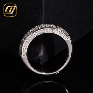 Anillo de Boda Unisex Moderno CHOYUE CYR9607 con Diamante Cultivado en Laboratorio Certificado por IGI, Plata de Ley, Oro Blanco y Baño de Rodio, Brillante - Product Image 3