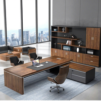 Nuova Scrivania da Ufficio di Lusso a Forma di L in Legno, Design Moderno e Minimalista per Dirigenti/Manager