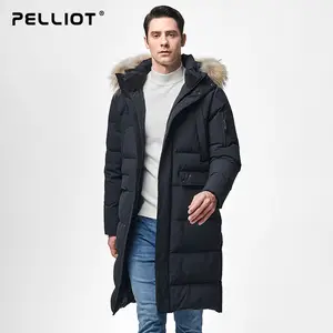 Pelliot 사용자 정의 긴 파카 퍼프 야외 삼림 지대 겨울 긴 흰색 거위 다운 재킷 코트