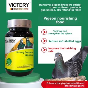 Médicament pour pigeons : Produit de santé pour pigeons femelles à base d'œufs de centenaire à coquille molle, durée de conservation de 2 ans - Product Image 1