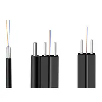 Optic Fibre Kabel 1 2 4 6 8 Core Indoor Outdoor Glasvezel Drop Kabel Met Staaldraad Of Frp prijs Glasvezelkabel