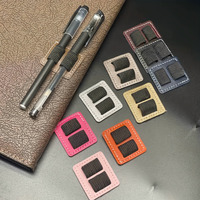 Support de stylo élastique en cuir pour carnets et tablettes, auto-adhésif, 2 trous, pochette de rangement pour stylet d'ordinateur portable