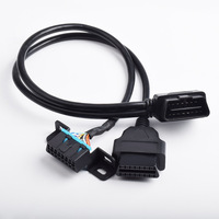 Câble d'extension OBD2 universel 16 broches 16 cœurs 1 entrée 2 sorties, faisceau de connexion de diagnostic automobile pour scanner ELM327 de voiture
