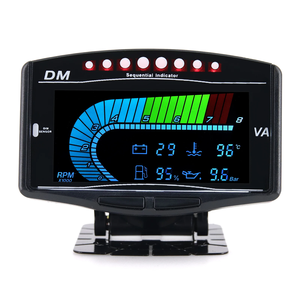 Compteur numérique LCD 5 en 1 pour camion, voiture, <span class=keywords><strong>moto</strong></span>, bateau : tachymètre, capteur de pression d'huile, voltmètre, température de l'eau, jauge de carburant, compte-tours - Product Image 1