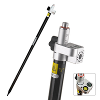 CHCNAV Mât GPS RTK en fibre de carbone télescopique 1,25m-2,2m, Mât de centrage de prisme pour équipement de topographie par station totale