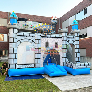 Castillo inflable con tobogán, combo de brincolín inflable con forma de dragón, casa de brinco comercial. - Product Image 3