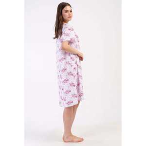 Camisón Floral para Mujer Talla Grande Fega, Ropa de Dormir Informal Tejida, Largo Medio para Adultos - Product Image 3