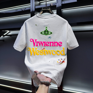 T-shirt ample et décontracté pour homme 100% coton brodé en <span class=keywords><strong>3D</strong></span> Grande édition Design <span class=keywords><strong>3D</strong></span> à la mode 240 grammes Poids du tissu - Product Image 4