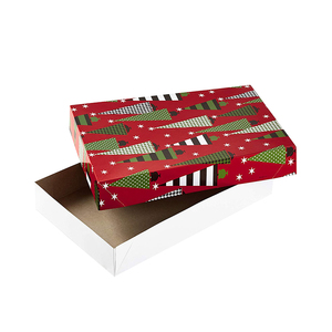 Folding Gift Paper Boxes Christmas Decoration Lid Closure Gift Box For Gift Packing