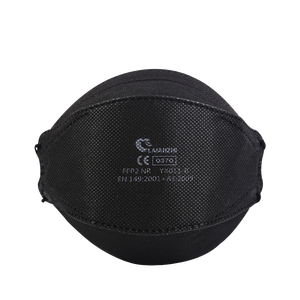 Masque facial jetable en forme de poisson, <span class=keywords><strong>noir</strong></span>, avec boucles auriculaires, de qualité supérieure, prix usine, certifié CE EN 149 - Product Image 5