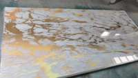 Panneau mural en PVC brillant effet marbre UV, imperméable, ignifuge, facile à installer, revêtement mural pour hôtel, maison, commerce, intérieur