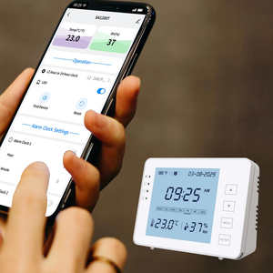 Kỹ thuật số không dây ẩm kế trong nhà Nhiệt kế độ ẩm <span class=keywords><strong>Meter</strong></span> phòng Nhiệt kế, cá nhân ẩm kế Nhiệt kế với đồng hồ báo thức - Product Image 1