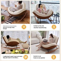 Fauteuil de méditation inclinable moderne en fer pour salon intérieur – Chaise à bascule confortable pour la détente