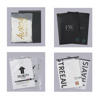 Sac d'emballage en plastique à fermeture éclair personnalisé, sac de rangement refermable réutilisable avec logo