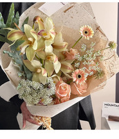 Papier d'emballage pour fleurs en forme de pétales de feuilles, papier cadeau fait main pour bouquets DIY, emballage pour fleuriste, papier floral
