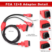 Adaptador de Cable Conector XTOOL FCA 12+8 para Chrysler, Conector Compatible de Alta Calidad, Operación Sencilla