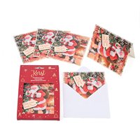 Cartes de vœux de Noël personnalisées imprimées sur papier, cartes postales, cartes de vœux de Noël avec enveloppe