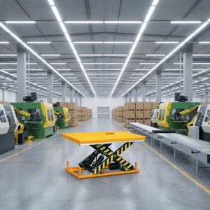 Cao cấp 500kg điện thủy lực Scissor Lift bảng với chống Pinch cho Nhà kho sử dụng - Product Image 1