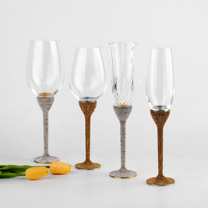 リードフリークリアクリスタル165 mlワインロングステム花嫁と新郎パーティーのための素晴らしいウェディンググラス - Product Image 6