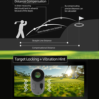 Télémètre laser de batterie de télémètre de golf de haute précision d'OEM 1200m pour le mini télémètre de golf de chasse de golf