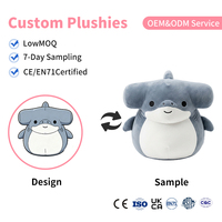 Peluche Requin Marteau Mignon - Jouet en Peluche Doux Créature Marine - Adorable Requin pour Enfants et Amateurs de Requins