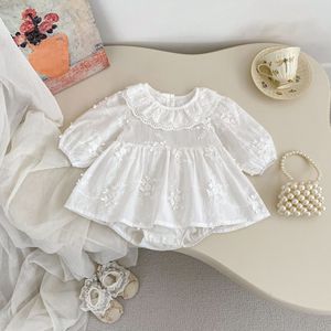 Vestito Tutina Principessa Jacquard Primaverile per Neonata, per Festa del Primo Mese e Cento Giorni - Product Image 2