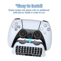 Clavier QWERTY sans fil portable avec fonction de chat vocal pour manette PS5, accessoire de jeu