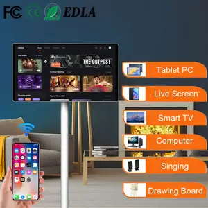 Android-система, 4 + 64 ГБ, Hd1080, умный экран, подставка, Мобильный смарт-дисплей, ТВ для домашнего бизнеса, игр