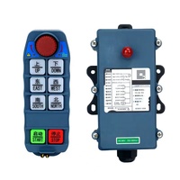 Télécommande sans fil étanche à code fixe pour grue, 24/48/220/380V, en plastique, avec émetteur-récepteur et piles AAA, portée 100-300m