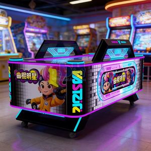 Machine de jeu d'air hockey électrique Baihui pour deux joueurs, en acrylique, à monnayeur, pour intérieur, matériel de jeu vidéo d'animation - Product Image 6