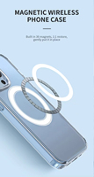 Coque de téléphone portable en acrylique pour iPhone 12 13 14 15 16 17 18 Pro Max, étui magnétique transparent pour Samsung S26 S25 S24 Ultra