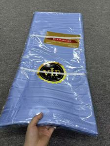 Nouveau design 2024 : Tissu Bazin <span class=keywords><strong>Riche</strong></span> Africain en Coton, 5 Mètres, Vente en Gros - Product Image 2