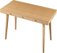 Bureau en bambou pour le travail à domicile ou en étude avec 3 tiroirs, bureau d'ordinateur respectueux de l'environnement
