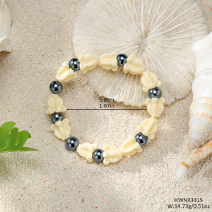 Hawaiian Jewelry Wholesale Crown Flower Design <strong>Matching</strong> Shell Pearl Necklace Earring <strong>Bracelet</strong> 3pcs Jewelry Set for Women - Product Image 5