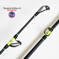 Canne à pêche Fuii 50lb 130lb pour la pêche en haute mer, thon, requin, bateau, canne droite ou courbée, cannes de pêche au trolling pour gros gibier, fabricant