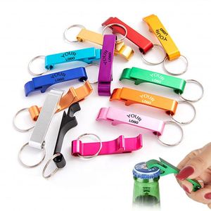 Ouvre-bouteille porte-clés en métal mini portable personnalisé avec logo laser, vente en gros d'usine, moins cher - Product Image 4