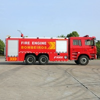 Camion de pompiers Shacman 6x4 de 10, 12, 15 m³ avec réservoir d'eau et de mousse, 251-350 ch, moteur Weichai, pour l'Afrique