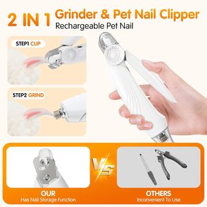 Accessori per Animali Domestici All'Ingrosso: Tagliaunghie 2 in 1 per Cani con Luce, Protezione di Sicurezza e Design Anti-Schizzo per Cani e Gatti di Piccola e Media Taglia - Product Image 4