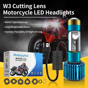 Factory Competitive H4 Lens Headlight Motorcycle High Low Beam LED Working Headlamp Scooter Driving Moto Car Lights