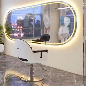 Special Men's Oil Head Shop Hair Cutting Wall <b>Mirror</b> Barber Shop Ironing Dyeing Salon Furniture Internet Celebrant <b>Mirror</b> <b>Table</b> - Product Image 2