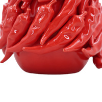 Vase de sol en céramique Piment Rouge le plus vendu, fait main, thème végétal 3D, design moderne écologique, logo personnalisé JIASHUN