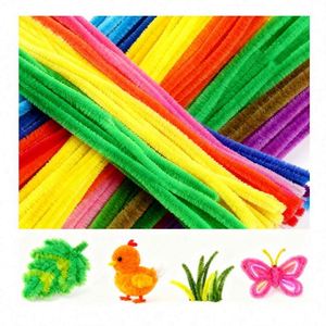 Kit de Bricolage DIY pour Artisanat avec Fils de Chenille Colorés de 8 mm et 30 cm de Longueur, Nettoyants de Tuyaux Pelucheux pour Activités Éducatives et Décorations Artistiques de Haute Qualité - Product Image 4