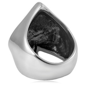 yunnique Men's <b>Titanium</b> Steel <b>Ring</b> Skull Skeleton Design Geometric Shape Gift Jewelry - Product Image 4