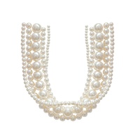 Collier de perles de luxe de marque S avec placage or véritable, perles multicouches tendance, chaîne de clavicule, sensation haut de gamme, style célébrité