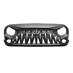 Parrilla Delantera Modificada para Jeep Wrangler JK/JKU <span class=keywords><strong>Rubicon</strong></span> Sahara Sport 2007-2018, ABS (Negro Mate) - Product Image 1